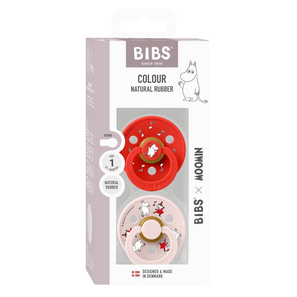 BIBS Muumitutit koko 1, Candy Apple/Petal.