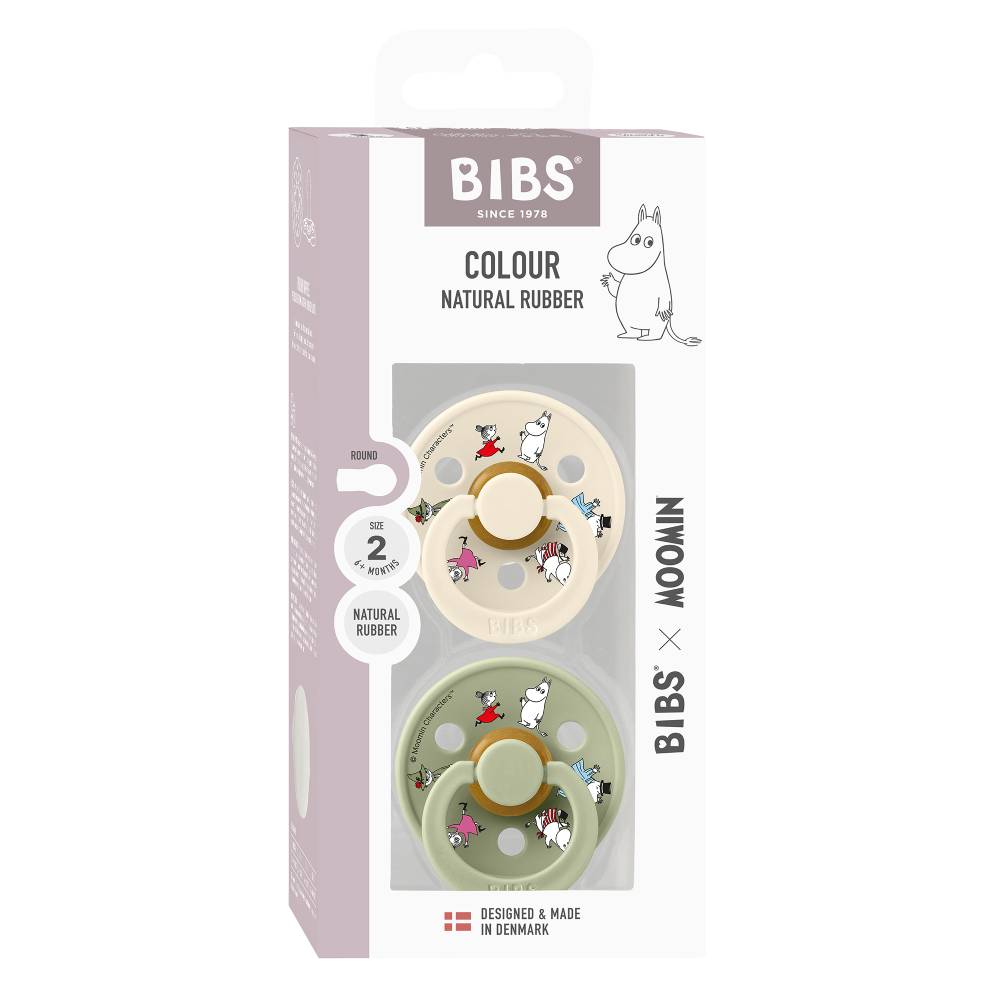 BIBS Muumitutit koko 2, Ivory/Sage.