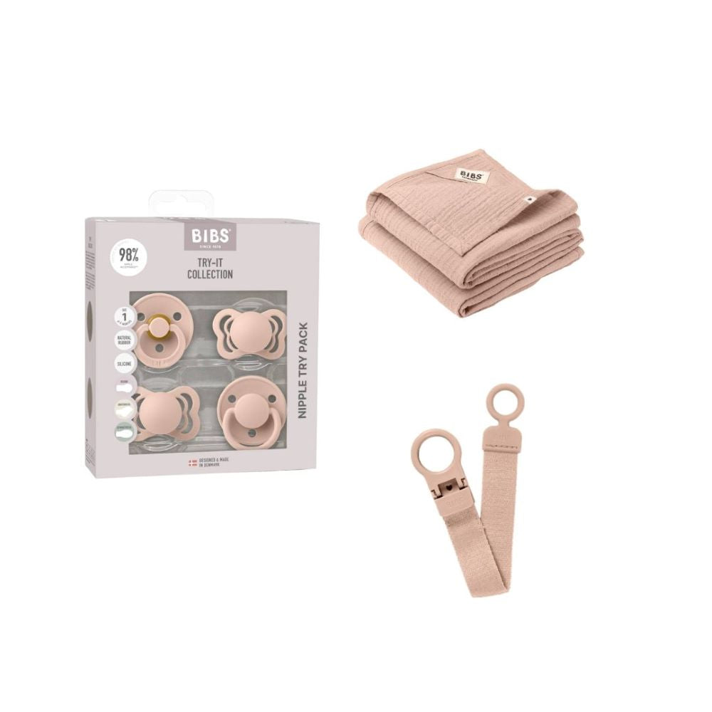 BIBS Starttipaketti vauvalle - Blush