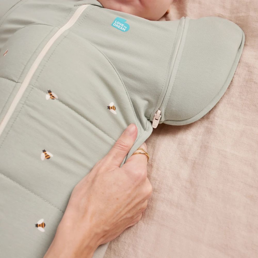 Swaddle Up 50/50 kapalopussi, Olive Bees.