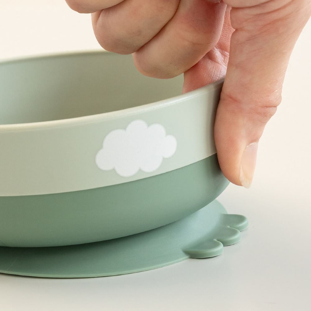 DONE BY DEER Foodie First meal ruokailusetti Happy Clouds - Green