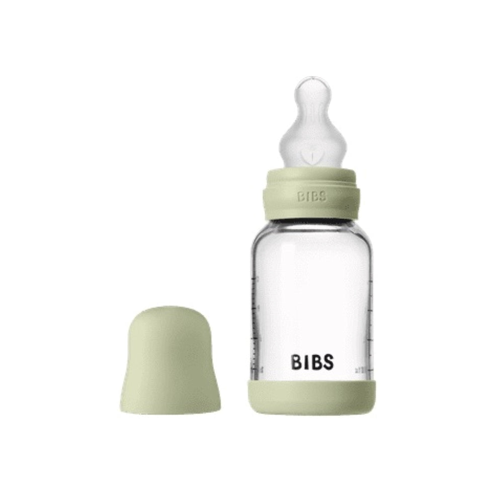 BIBS Lasinen tuttipullo vauvalle (120ml), Sage