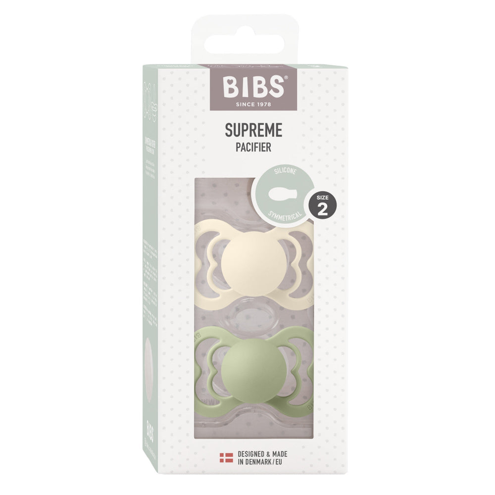 BIBS Supreme tutit 2-pack, Ivory/Sage.