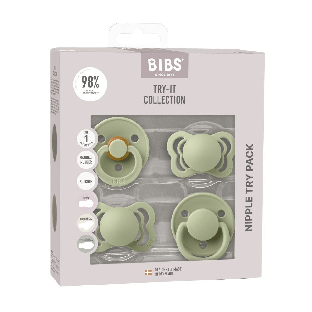 BIBS Try-It Collection tuttipaketti sage.