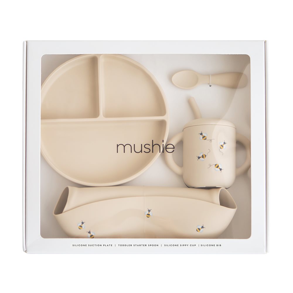 Mushie ruokailusetti, bees.