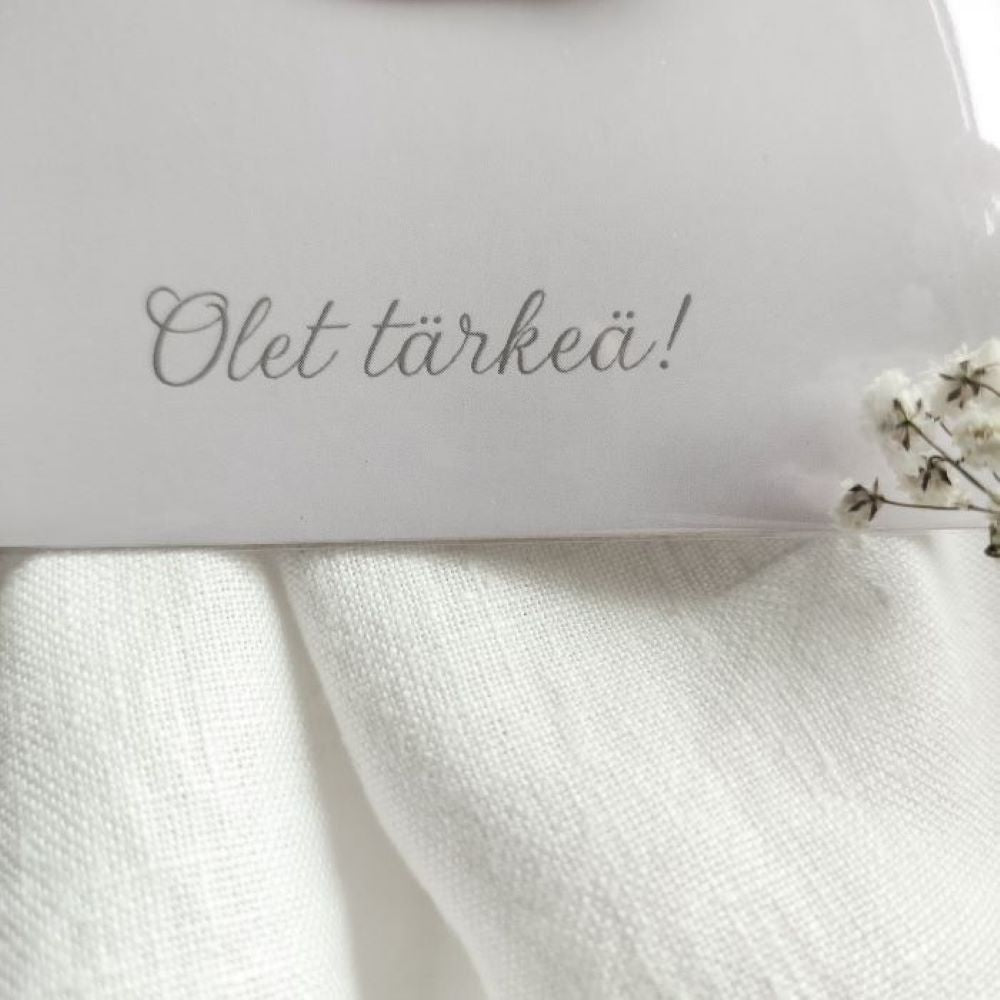 SUOJELUS DESIGN Heijastinkortti "Olet tärkeä" - Sydän