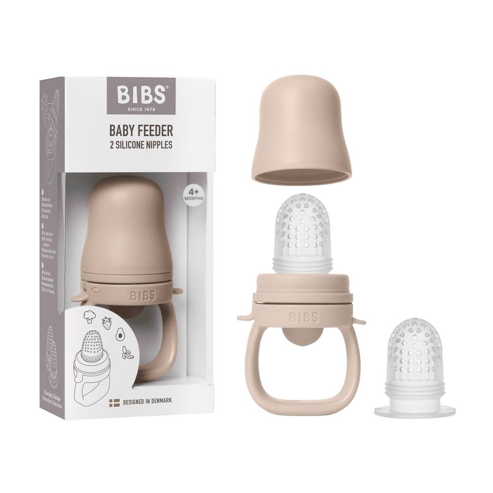 BIBS Maistelututti vauvalle kahdella maistelupäällä, blush.